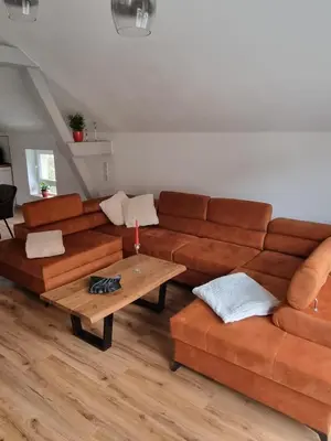Ein Sitzbereich in der Unterkunft Am Rittergut Giesenstein