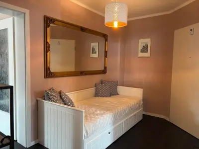 Ein Bett oder Betten in einem Zimmer der Unterkunft Apartment im Elbtal Meißen-Dresden