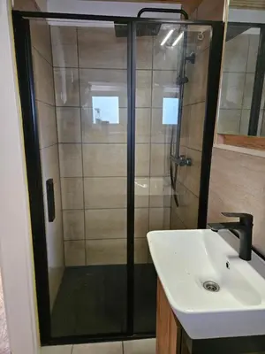 Ein Badezimmer in der Unterkunft Unterkunft , Ferienwohnung auf dem Land, Monteurswohnung