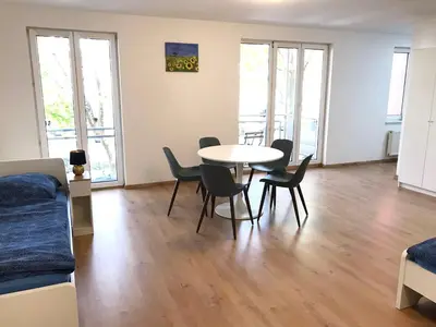 Ein Sitzbereich in der Unterkunft Apartment in Meißen near Dresden