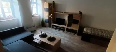 Ein Sitzbereich in der Unterkunft Roßweiner Hof