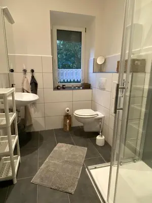 Ein Badezimmer in der Unterkunft Pension Gut Runge