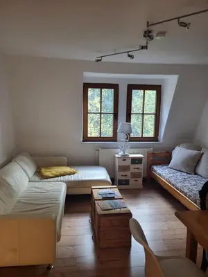Ein Bett oder Betten in einem Zimmer der Unterkunft Bergglück