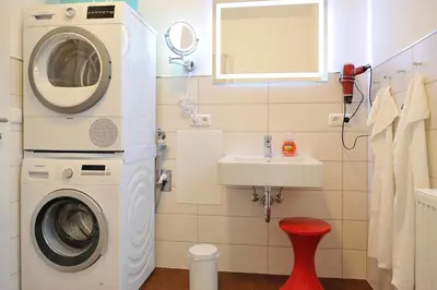 Ein Badezimmer in der Unterkunft Lausitzer Ferienapartment Suite