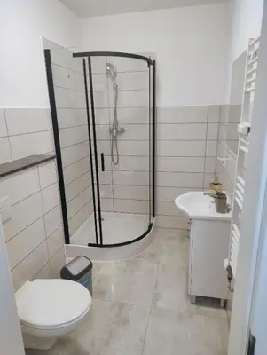 Ein Badezimmer in der Unterkunft Pension Ullrich