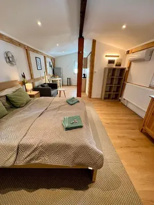 Ein Bett oder Betten in einem Zimmer der Unterkunft Ferienhaus-Elisabeth Bungalow-Tom Bungalow-Peter