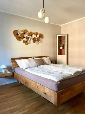 Ein Bett oder Betten in einem Zimmer der Unterkunft City-Apartment im Herzen der Dresdner Altstadt