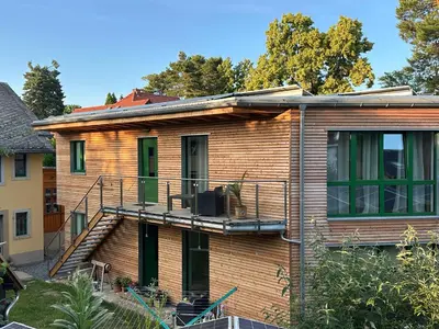 Das Gebäude in dem sich die Ferienwohnung befindet