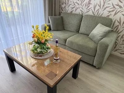 Ein Sitzbereich in der Unterkunft Villa Hentschel