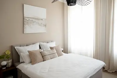 Ein Bett oder Betten in einem Zimmer der Unterkunft Sunnybelle Appartements Dresden II
