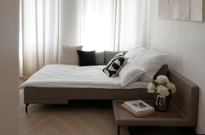 Ein Bett oder Betten in einem Zimmer der Unterkunft Sunnybelle Appartements Dresden II