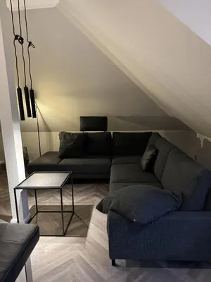 Ein Sitzbereich in der Unterkunft Apartmenthaus Burkhardt