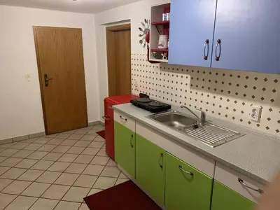 Küche/Küchenzeile in der Unterkunft Ferienwohnung Peter Müller