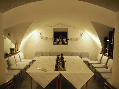 Ein Sitzbereich in der Unterkunft Piroska Pension
