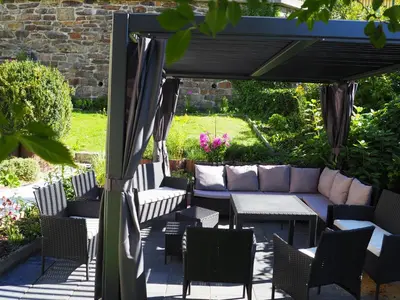 Ein Garten an der Unterkunft Piroska Pension