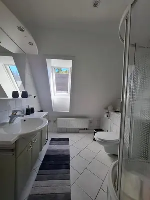 Ein Badezimmer in der Unterkunft Piroska Pension