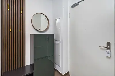 Ein Badezimmer in der Unterkunft Stylishes Apartment für 4 mit Küche nahe Altstadt