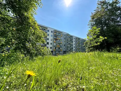 Ein Garten an der Unterkunft 2-Raum-Appartement mit Balkon, WLAN