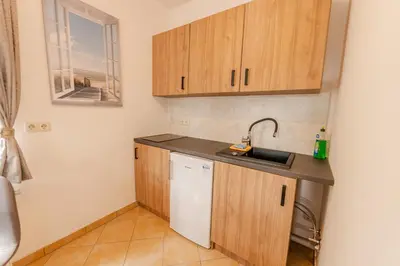 Küche/Küchenzeile in der Unterkunft ElbApartments - Sächsische Schweiz - Ferienwohnungen zum Malerweg - Bastei Urlaub