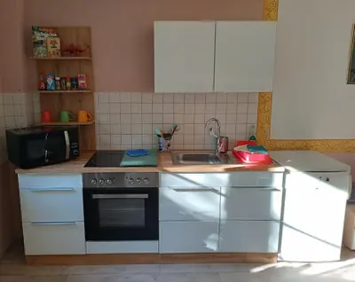 Küche/Küchenzeile in der Unterkunft Ferienwohnung Athena