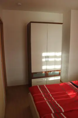 Ein Bett oder Betten in einem Zimmer der Unterkunft Ferienwohnung Athena