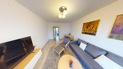 Grundriss der Unterkunft Gemütliches Appartement nahe Stadtpark, WLAN