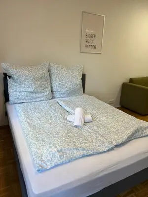 Ein Bett oder Betten in einem Zimmer der Unterkunft Study & Work am Campus Chemnitz