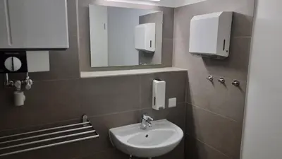 Ein Badezimmer in der Unterkunft Roggenmühle