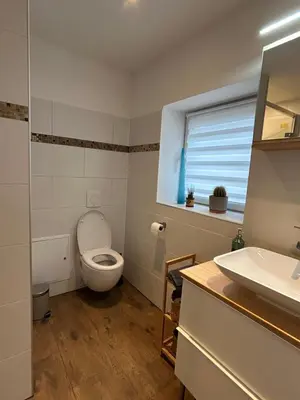 Ein Badezimmer in der Unterkunft Ferienhaus Emma Dresden Hellerau