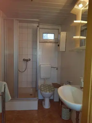 Ein Badezimmer in der Unterkunft Ferienhaus Storchennest