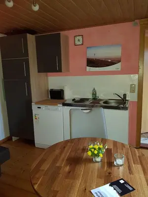 Küche/Küchenzeile in der Unterkunft Ferienhaus Storchennest