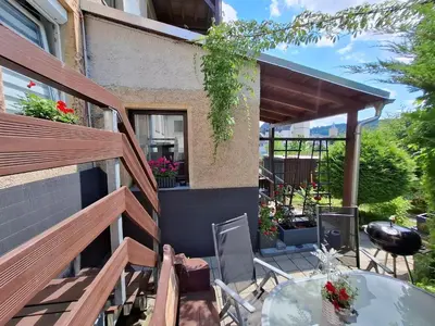 Ein Balkon oder eine Terrasse in der Unterkunft Ferienwohnung im Zschopauer Herzen