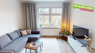 TV/Unterhaltungsangebot in der Unterkunft 3-Raum-Appartement im Stadtteil Kapellenberg, WLAN