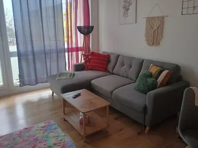 Ein Sitzbereich in der Unterkunft Ferien Appartment Erholung