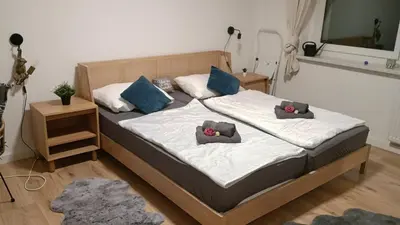 Ein Bett oder Betten in einem Zimmer der Unterkunft Ferien Appartment Erholung