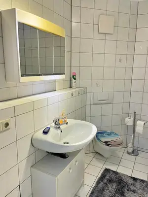 Ein Badezimmer in der Unterkunft MyHome Tharandter Wald