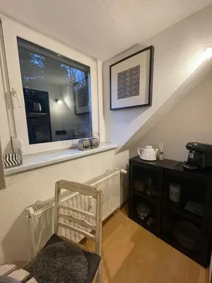 Ein Sitzbereich in der Unterkunft Modernes 1-Raum-Apartment