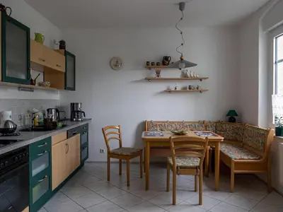 Küche/Küchenzeile in der Unterkunft Auszeit vom Alltag