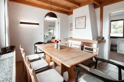 Ein Sitzbereich in der Unterkunft Ferienhaus Tannenblick Rochlitz