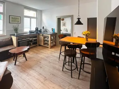Küche/Küchenzeile in der Unterkunft Wauermühle