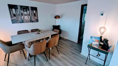 Ein Sitzbereich in der Unterkunft Urlaubsresidenz Schlossblick
