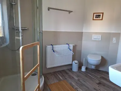 Ein Badezimmer in der Unterkunft Ferienwohnung am Auenweg