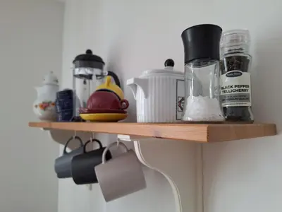 Kaffee-/Teezubehör in der Unterkunft Ferienwohnung am Auenweg