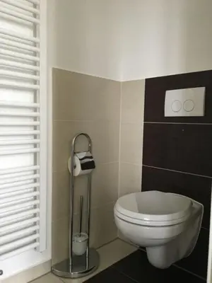Ein Badezimmer in der Unterkunft Pension AM REICHEN BERG