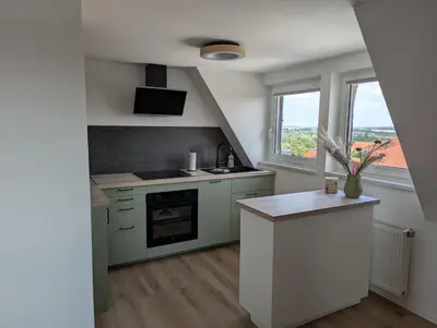 Küche/Küchenzeile in der Unterkunft Ferienwohnung Alte Bäckerei