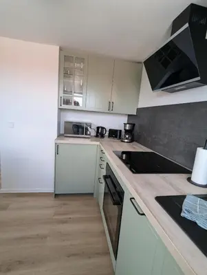 Küche/Küchenzeile in der Unterkunft Ferienwohnung Alte Bäckerei