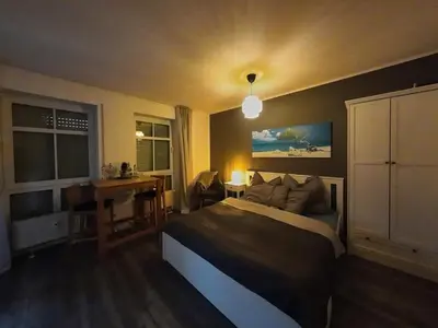 Ein Bett oder Betten in einem Zimmer der Unterkunft Gemütliches Apartment in Chemnitz Rabenstein