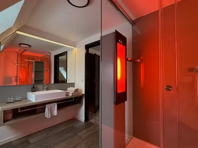 Ein Badezimmer in der Unterkunft Apartment #3Panoramablick