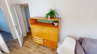 Ein Sitzbereich in der Unterkunft Cozy Apartment with balcony, WLAN