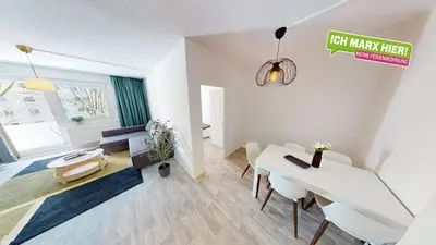 Ein Bett oder Betten in einem Zimmer der Unterkunft 5 Personen Apartment, WLAN